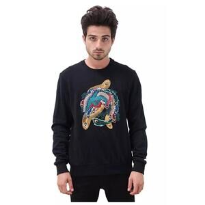 Eleven‎ Paris La Collection Sweatshirt Mens L Pullover Embroidered Peacock $215